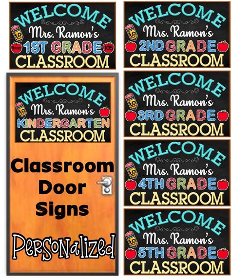 Classroom Door Sign 1 Personalized Classroom Door Signs Welcome
