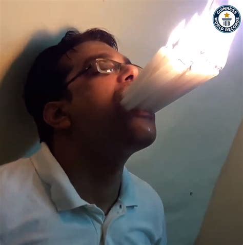 Mumbai Man Set A World Record For Stuffing 22 Lit Candles In His Mouth Because Why Not