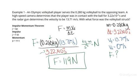 Applying The Impulse Momentum Theorem Physics