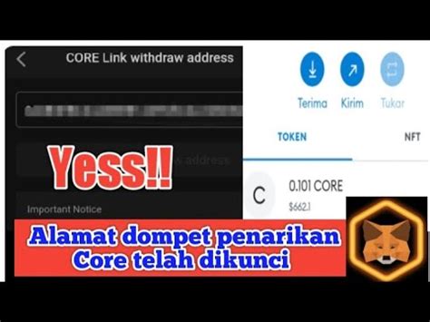 Coredao Alamat Dompet Penarikan Telah Dikunci Dan Nomor Tautan