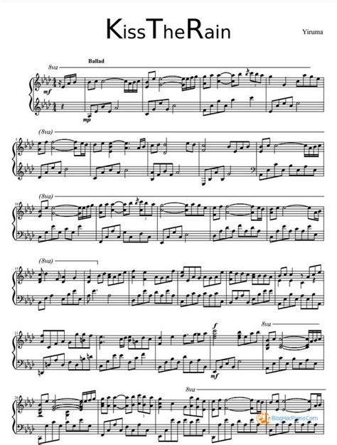 Kiss the rain by yiruma. Kiss The Rain Easy Piano Sheet Music Pdf | piano sheet music symbols