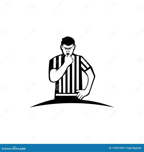 Referee Showing The Red Card Vector Illustration CartoonDealer Com