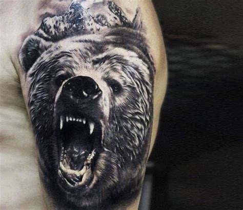 bear tattoo by andrey stepanov badass tattoos body art tattoos ship tattoos arrow tattoos