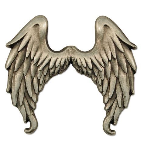 Antique Silver Angel Wings Pin Pinmart