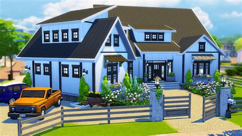 The Sims 4 Farmhouse Speed Build Youtube