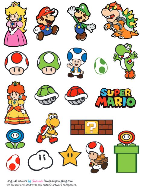 Muya 50 Pegatinas Super Mario Bros Juegos De Dibujos Animados Graffiti Vinilo Para Portátil