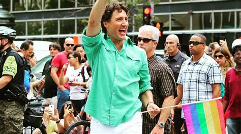 13 Images Of Prime Minister Justin Trudeau Walking The Pride Parade In