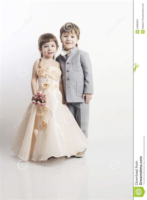 Portrait Of Two Beautiful Little Boy And Girl Stock Image Image Of