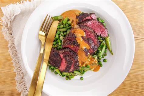 Rachaels Sliced Hanger Steak With Smoky Mustard Dressing And Spring