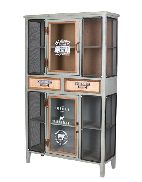 Buffet Buffetschrank Vitrinenschrank Industrie Vitrine Loft