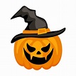calabaza de halloween en un sombrero, personaje de dibujos animados de ...