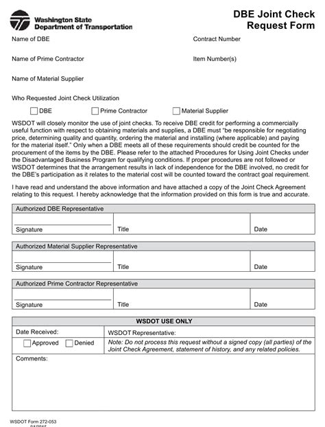 Dot Form 272 053 Fill Out Sign Online And Download Fillable Pdf