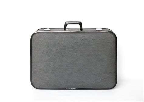 Vintage Suitcase Cardboard Suitcase Luggage Grey Blackgrey Etsy