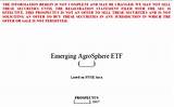Emerging Agrosphere Etf Pictures