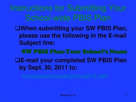 Ppt Instructions For Submitting Your School Wide Pbis