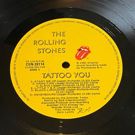 The Rolling Stones Tattoo You Vinyl Lp — Record Exchange