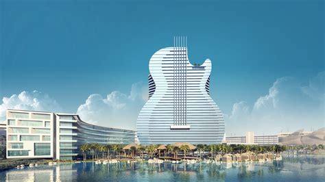 hard rock s guitar shaped hotel near miami aims to draw more than just