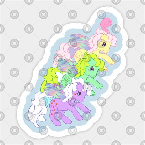 Retro G1 My Little Pony Flutter Ponies My Little Pony Sticker