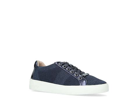 Carvela Kurt Geiger Navy Jealousy Lace Up Trainers In Blue Lyst