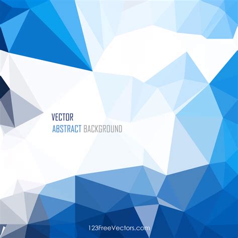 Geometric Polygon Blue Background Vector 123freevectors