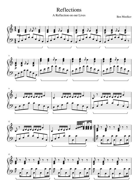 Reflections Sheet Music For Piano Download Free In Pdf Or Midi