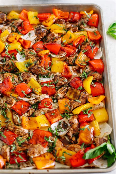 A special thanks to pam spray pumps for partnering with me on this post! Sheet Pan Honey Balsamic Chicken and Veggies - Eat ...
