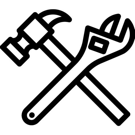 hammer and wrench vector svg icon svg repo