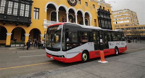 Municipalidad De Lima Un Bus Eléctrico Se Suma A La Flota Del Corredor