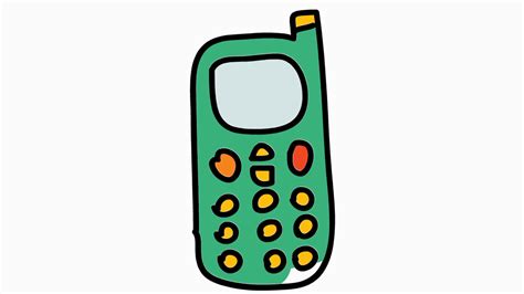 Cell Phone Cartoon Illustration Hand Drawn Animation