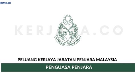 Jabatan kerajaan tempatan (jkt), putrajaya, wilayah persekutuan, malaysia. Jabatan Penjara Malaysia (1) • Kerja Kosong Kerajaan