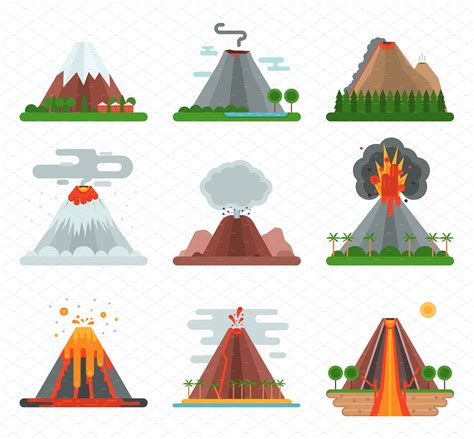 Follow this easy volcano drawing tutorial and you will be finishing up your volcano picture in no time. Volcano vector nature blowing up | Volcano, Volcano ...