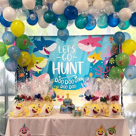 Baby Shark Themed Birthday Party Inspiration Decoration