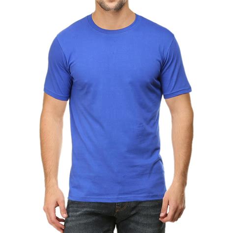 Cotton Royal Blue Plain Round Neck T Shirt Xtees