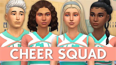 The Cheer Squad Sims 4 High School Years Cas Youtube