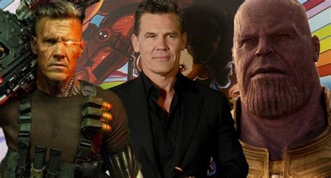 Josh brolin pictured on the left and brolin's thanos from avengers: Video Josh Brolin, Thanos Actor Warns Every One Spoiling Endgame In A Video Message - GEEKS ON ...