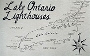 Lake Ontario Lighthouses Map - Etsy
