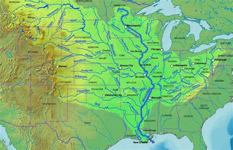 Mississippi Drainage Basin Map