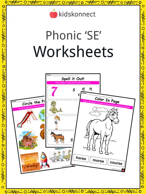 Phonic ‘se Sound Worksheets And Activities Kidskonnect