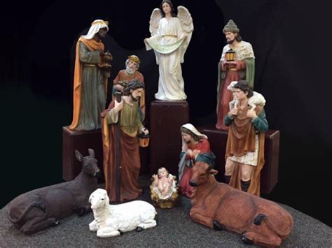 32” Large Nativity Set For Church Or Home Use Outdoor Creche Scene With Tall Figures