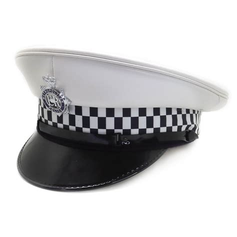 Metropolitan Police White Traffic Police Peaked Cap