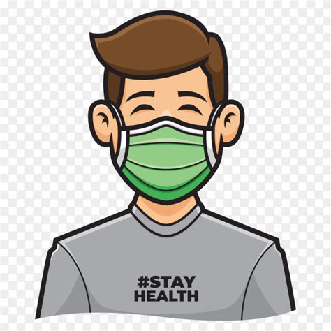 Cartoon Man Wearing Face Medical Mask Premium Vector PNG Similar PNG