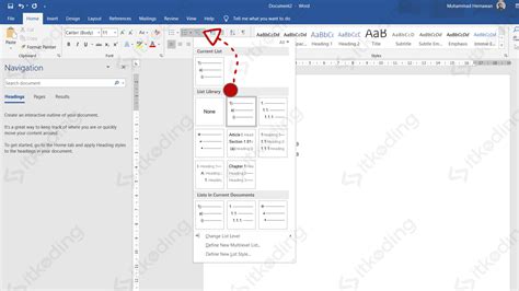 Microsoft Word Multilevel List Template Printable Templates Free