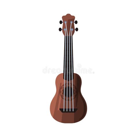 Ukulele Hawaiian String Musical Instrument Flat Style Vector