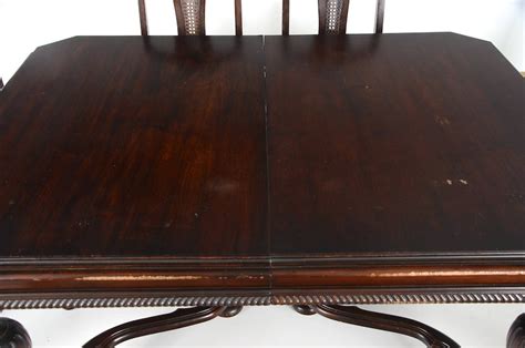 1920s Jacobean Style Dining Table And Six Chairs Ebth