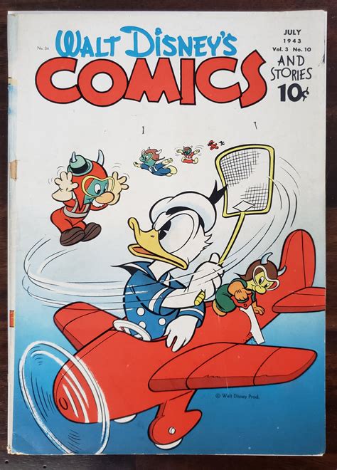 Walt Disneys Comics And Stories 34 July 1943 Vol 3 No 10 Centerfold Is Comic Books