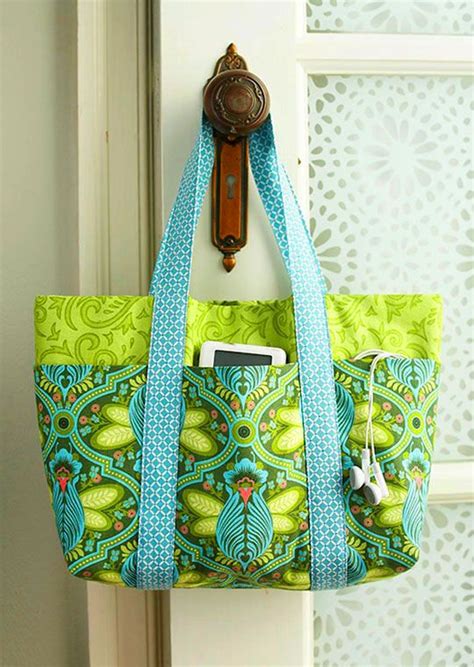 Easy Multi Pocket Tote Bag Free Sewing Tutorial Sew Simple Quilted