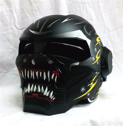 Masei 610 Meikai Hades Matt Black Yellow Motorcycle Helmet Helmets