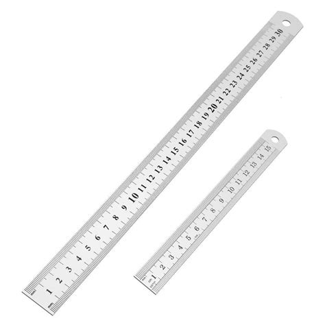 In Stock Stainless Steel Ruler 12 Inch 6 Inch Metal Rulers Shopee