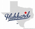 Map of Hubbard, TX, Texas