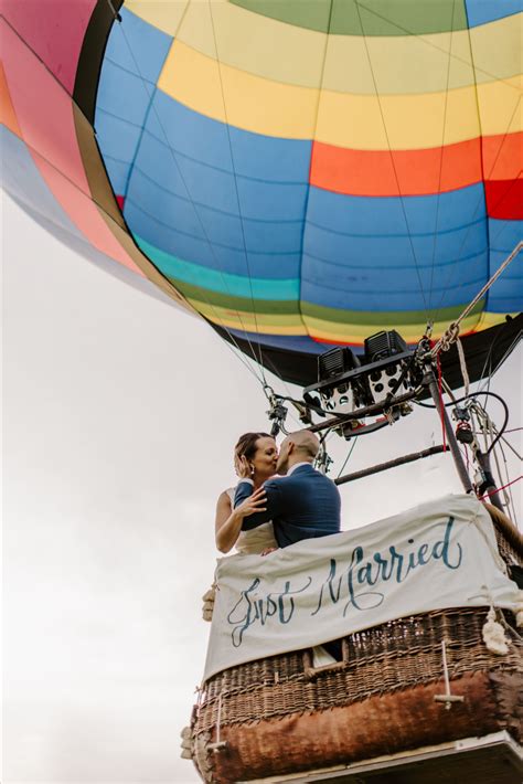 Wedding Hot Air Balloon Ride Caitlin Steva Photography Nashville